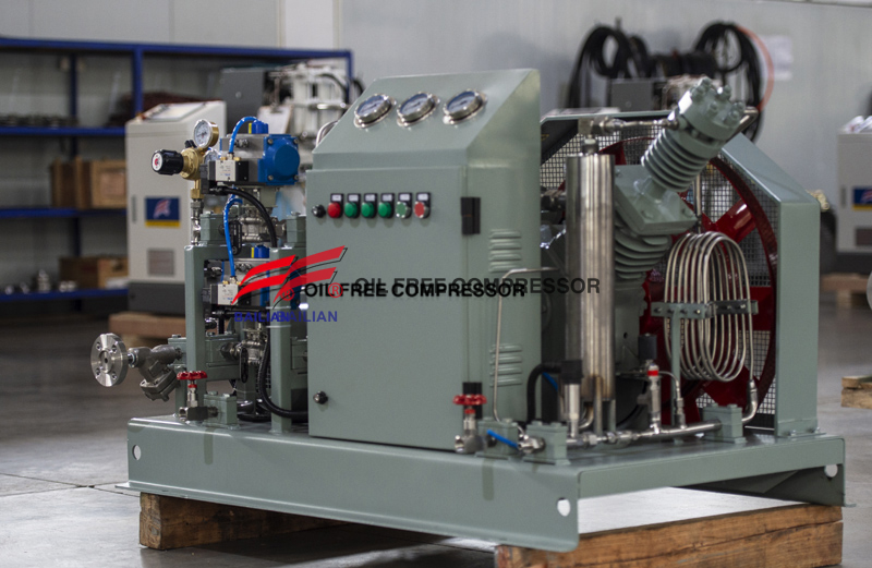 Compresor de refuerzo industrial de CO2 húmedo de dos etapas para extracción supercrítica