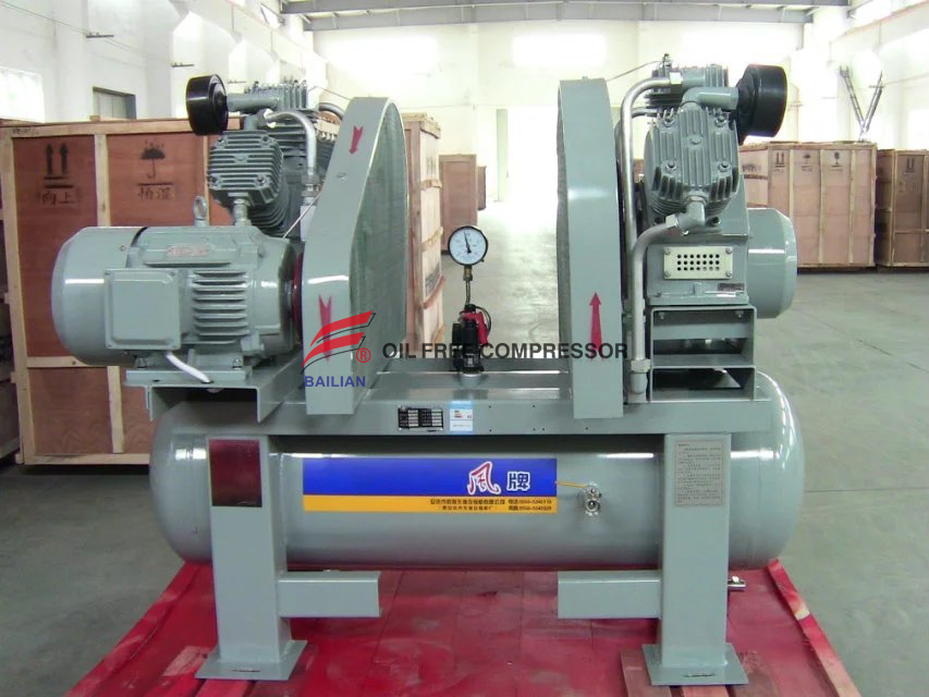 Fabricante eléctrico del compresor de aire sin aceite de 2 etapas en China