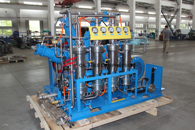 extracción de compresor de dióxido de carbono de pistón sin aceite industrial