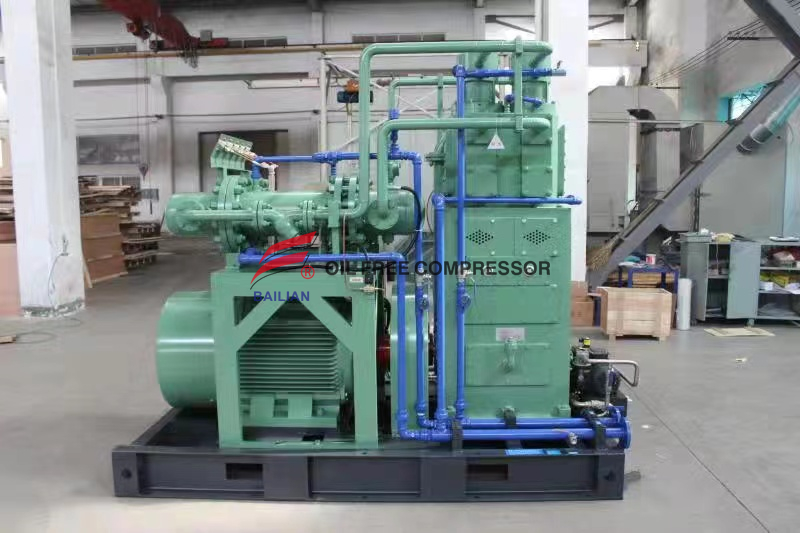 Compresor de hidrógeno libre de aceite de baja presión 200NM3 10bar
